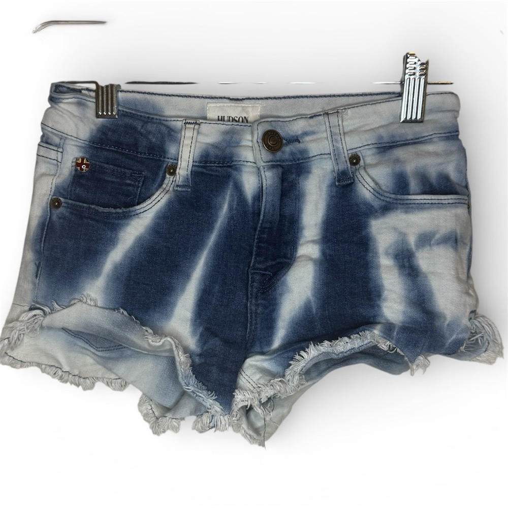 Hudson Jeans Indigo Tie-Dye Girls Denim Shorts Very Short Size 14